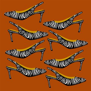 Zebra Slingbacks af Claire Huntley