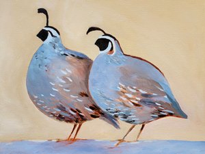 Et charmerende vagtelpar af Claire Whitehead