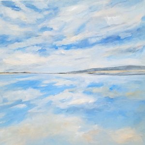 Refleksion i den uendelige blå himmel af Claire Whitehead