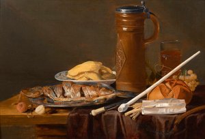 Still Life with Clay Pipe by Peeters, Claradani