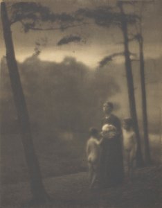 Aften — mor og drenge, 1905.