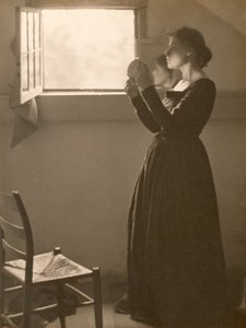 Pige med et spejl, 1898 (platintryk)