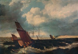 Vagtskib ud for Nore, c1844