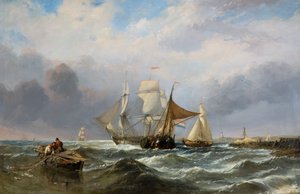 Fartøjer ud for den hollandske kyst, 1829-1860.