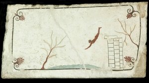 The Diver. Tomb of the Diver Tomba del Tuffatore, ca 470 BC. dani