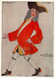 Tiggerens opera, kaptajn Macheath (farve litho)
