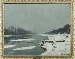 Gletsjere på Seinen ved Bougival ... af Claude (follower of) Monet