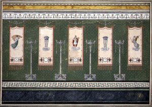 Design til Empire vægdekoration (akvarel og gouache på papir) af Claude Amie Chenavard