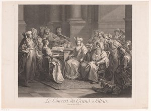 Koncert for sultanen Le Concert du Grand Sultan (titel på objekt) af Claude Antoine Littret de Montigny
