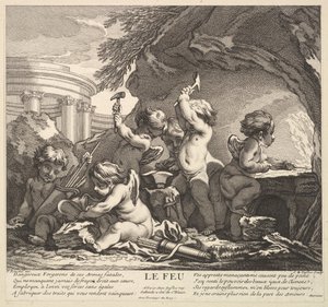 Brand, 1700-tallet. af Claude Augustin Duflos
