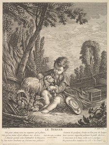 Hyrden, ca.1753. af Claude Augustin Duflos