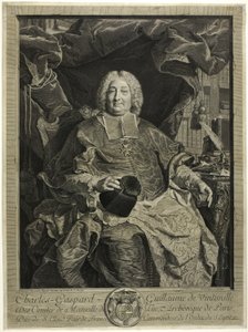 Portræt af Charles-Gaspard-Guillaume de Ventimiglia, ærkebiskop af Paris af Claude Drevet