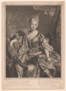 Portræt af Marguerite Henriette de La Briffe Le Bret som Ceres af Claude Drevet