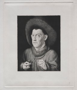 Mand med en lyserød. af Claude Ferdinand Gaillard