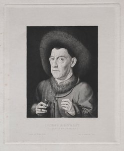 Mand med en lyserød. af Claude Ferdinand Gaillard