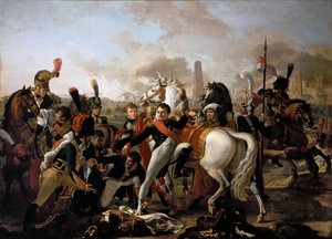 Napoleon såret før Ratisbon, 23. april 1809 af Claude Gautherot