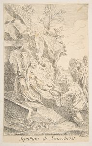 Kristi gravlæggelse.n.d. Skaber: Claude Gillot, Jacques Gabriel Huquier.