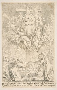 Frontispice til serien The Life of Christ.n.d. Skaber: Claude Gillot, Jacques Gabriel Huquier.