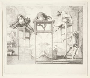 Uhyggelig harlekin af Claude Gillot