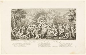 Festival for guden Pan, fejret af Sylvanerne af Claude Gillot