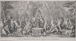 De fire højtider: Bacchus-festivalen af Claude Gillot
