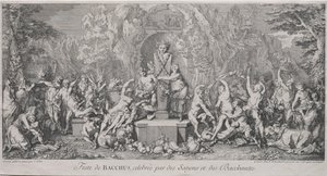 De fire højtider: Bacchus-festivalen. af Claude Gillot