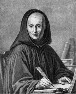 Portræt af Jean Mabillon (1632-1707) graveret af Alexis Loir (1640-1713)