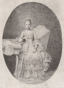 Portræt af Marguerite Le Comte, 1764.