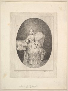 Portræt af Marguerite Le Comte, 1764.