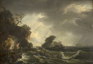 Et Skibsvrag af Claude Joseph Vernet
