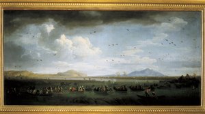 Charles de Bourbon jager ænder ved Lake Patria, maleri af Joseph Vernet af Claude Joseph Vernet