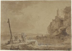 Lille havn under klipperne af Claude Joseph Vernet