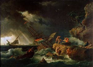 Storm ved havet, 1740