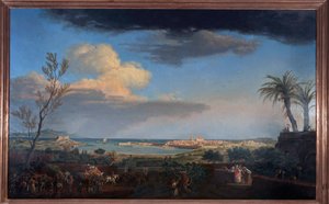 Havnen i Antibes i Provence set fra jordens kyst af Claude Joseph Vernet