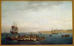 Tunfiskeri. Maleri af Joseph Vernet (1714-1789) Paris fra det 18. århundrede, Musee de la Marine af Claude Joseph Vernet
