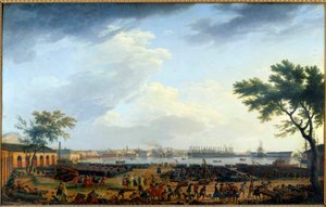 Udsigt over havnen i Toulon og Arsenal-maleriet af Joseph Vernet (1714-1789) 1700-tallet. Paris, Marinemuseet af Claude Joseph Vernet