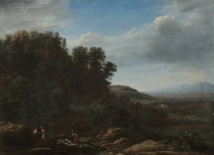 Italiensk landskab, ca. 1630 (olie på lærred) af Claude Lorrain (1600 82)