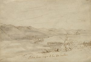 Udsigt over Bracciano-søen, ca. 1638-39 af Claude Lorrain