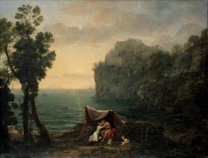 Kystlandskab med Acis og Galatea af Claude Lorrain