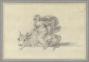 Europa på Tyren Studier af dyr fra Animal Album (serietitel) af Claude Lorrain