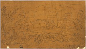 Landskab med Walled Town af Claude Lorrain