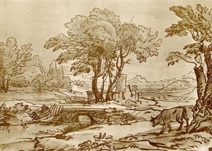 Landskab med bro af Claude Lorrain