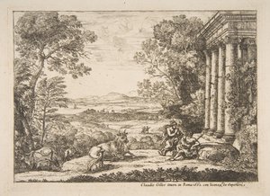 Merkur og Argus, 1662. af Claude Lorrain