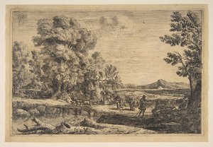 Rebecca og Eliezer, ca. 1638-41. af Claude Lorrain