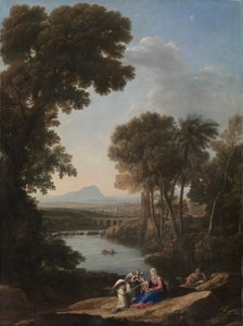 Hvil på flugten til Egypten af Claude Lorrain
