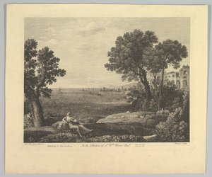 Havlandskab med Bacchus og Ariadne, 1742. af Claude Lorrain
