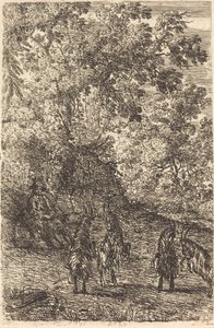 Hyrde med fire geder (Les quatre chèvres) af Claude Lorrain