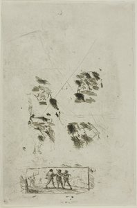 Studer til en Scene med Brigands af Claude Lorrain