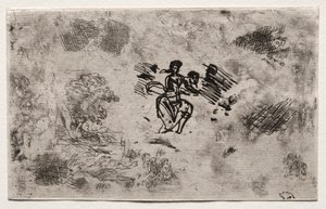 Studie af en siddende kvinde og andre skitser af Claude Lorrain