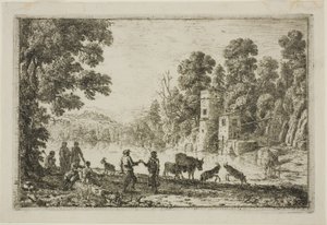 Dansen på flodbredden af Claude Lorrain